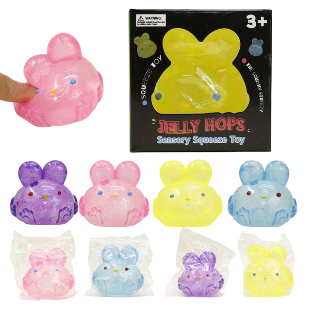 Bunny Clear Colors Squishy Toy SQ6509-4 (12PC)