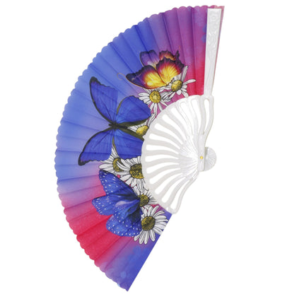 Butterfly Daisy Ombre Folding Hand Fan FN0373 (12PC)
