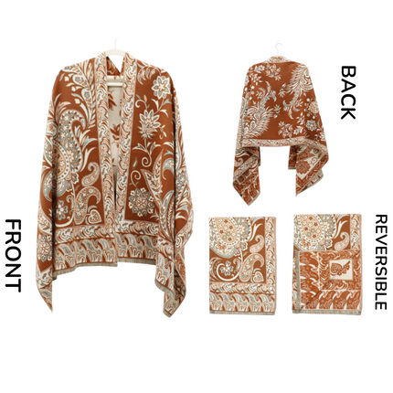 Cashmere Feel Winter Reversible Paisley Scarves SCF5726-51 (12PC)