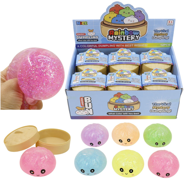 Glitter Bun Squishy Dumpling JT6527-8 (12PC)