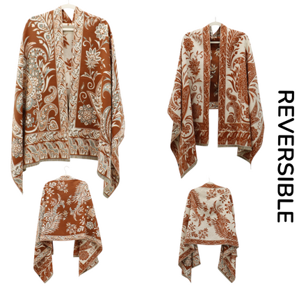 Cashmere Feel Winter Reversible Paisley Scarves SCF5726-51 (12PC)