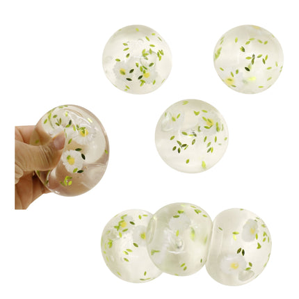 Clear Daisy Squishy Toy JT6407-5 (12PC)