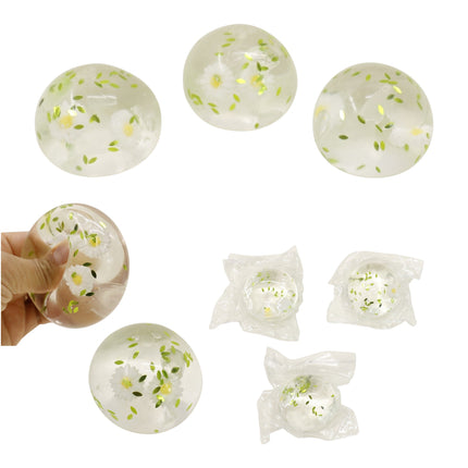 Clear Daisy Squishy Toy JT6407-5 (12PC)
