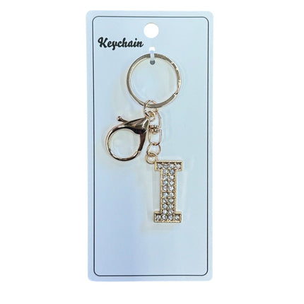 Rhinestone Alphabet Initial Letter Key Chain SS51011-32 (12PC)