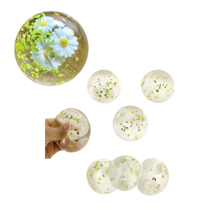 Clear Daisy Squishy Toy JT6407-5 (12PC)