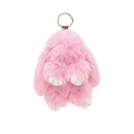 Cut Rabbit Pom Pom Keychain KC0225-5 (12PC)