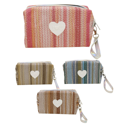 Heart IOU Printing Makeup Pouch JB51217-37 (12PC)
