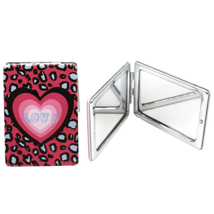 Love Hearts Matte Rectangular Compact Mirror JM5921-7 (12PC)