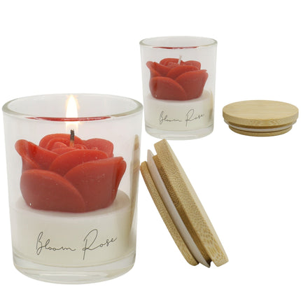 Rose Flower Fragrance Scented Candle SS51016-4 (12pc)
