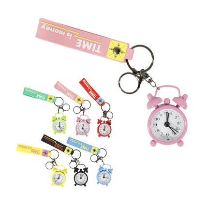 Cute Mini Alarm Clock Keychain KC2830-53 (12PC)