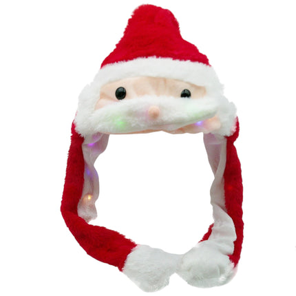 Christmas Santa Face Led Light Beanie HA3810-3D (12PC)