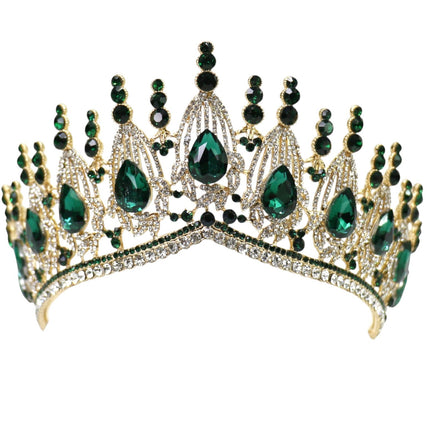 Crystal Tiara Crown HT0951 (2PC)