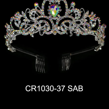 CRYSTAL TIARA CROWN CR1030-37 (1PC)