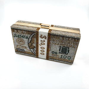DOLLAR RHINESTONE EVENING BAG 7246 (2PC)