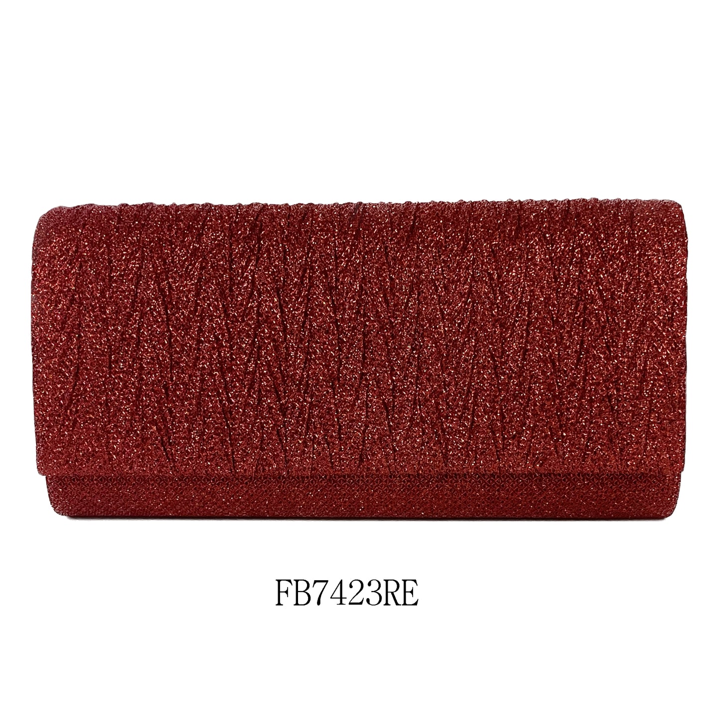 PLEATED ACCENT FASHION EVENING BAG 7423 (3PC)