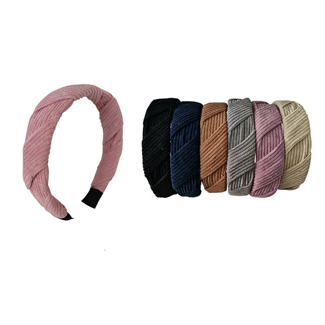 PLEATED SIMPLE HEADBAND 1210-14 (12PC)