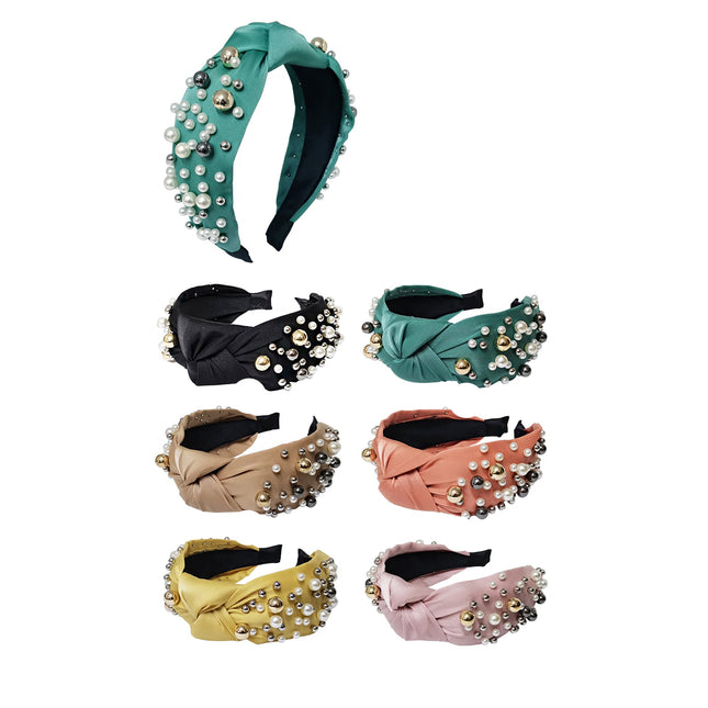 PEARL KNOT HEADBAND 21027-34 (12PC)