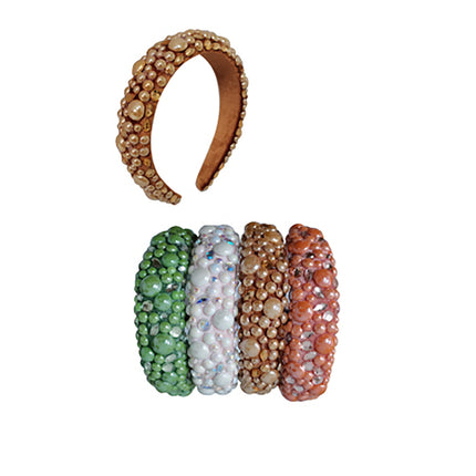 Multi Crystal Bead Headband HB224-39 (12PC)