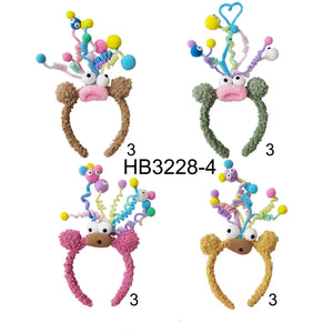 FRIZZY PARTY HAIR TERRY HEADBAND HB3228-4 (12PC)