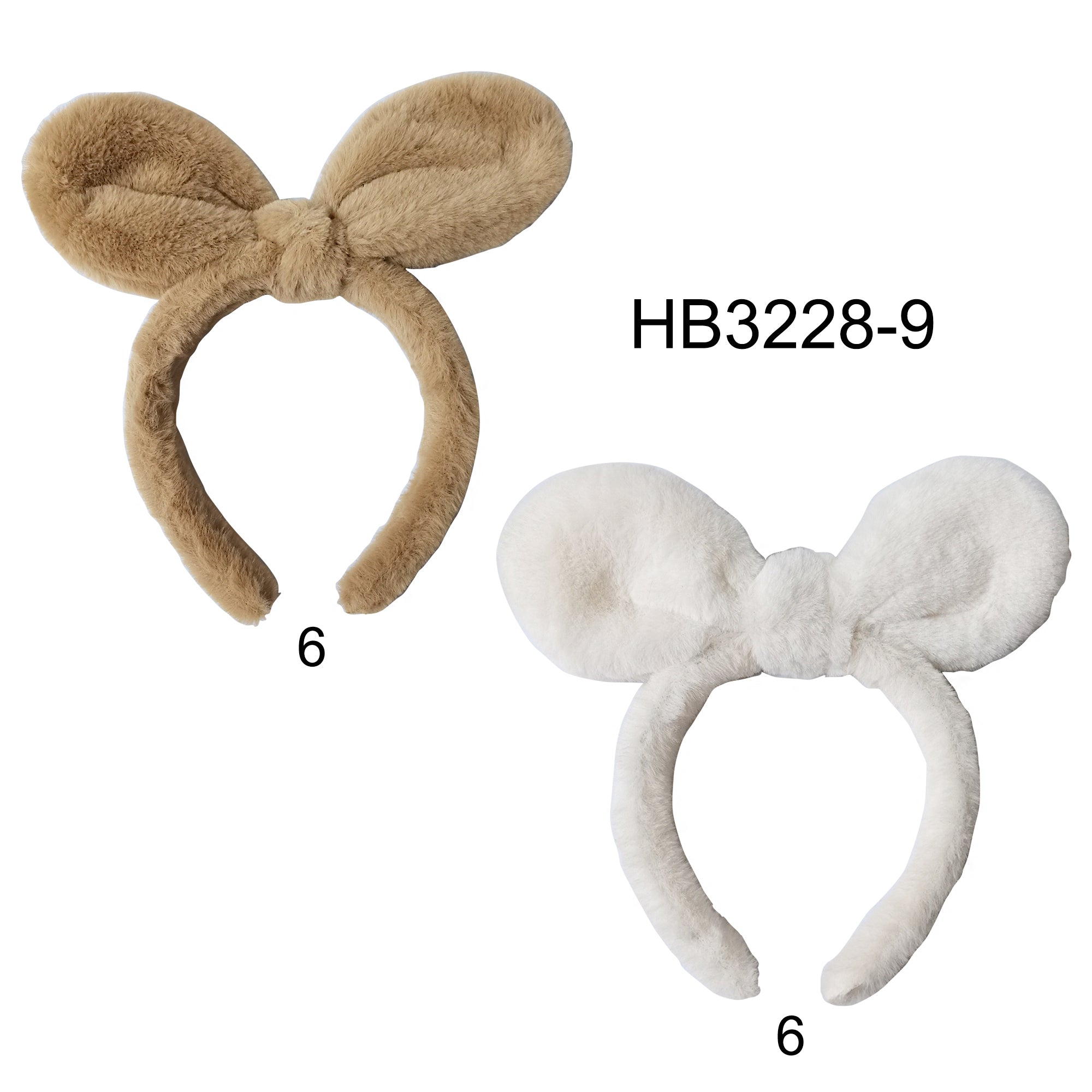 RIBBON EAR TERRY HEADBAND HB3228-9 (12PC)