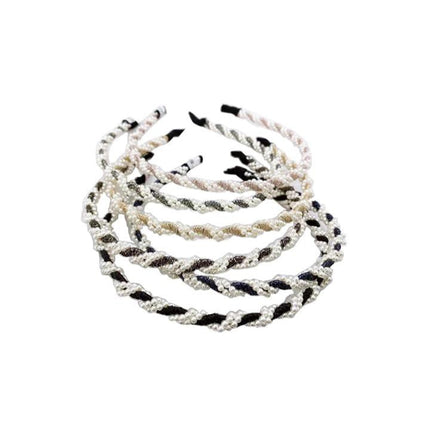 Pearl Twisted Vine Thin Headband HB402-59 (12PC)
