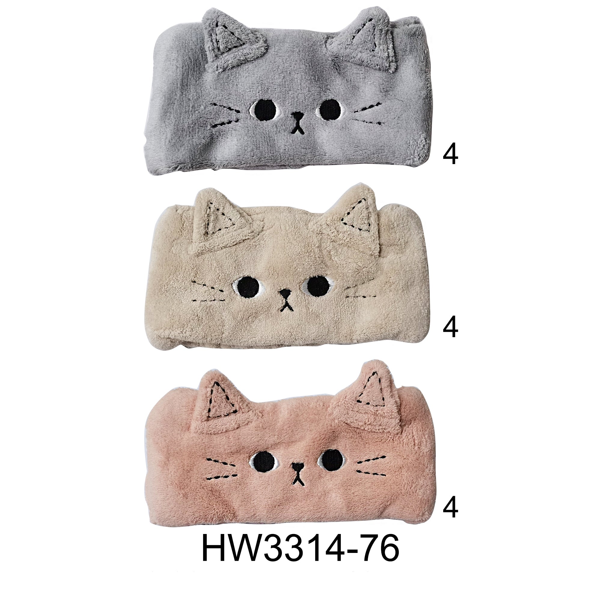 CAT FACE SPA HEADWRAP 3314-76 (12PC)