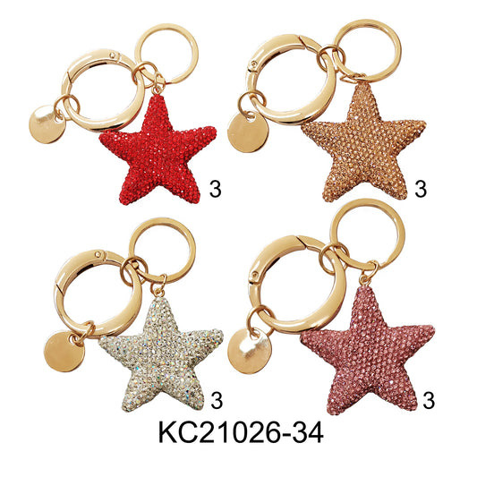 STAR KEYCHAIN 21026-34 (12PC)