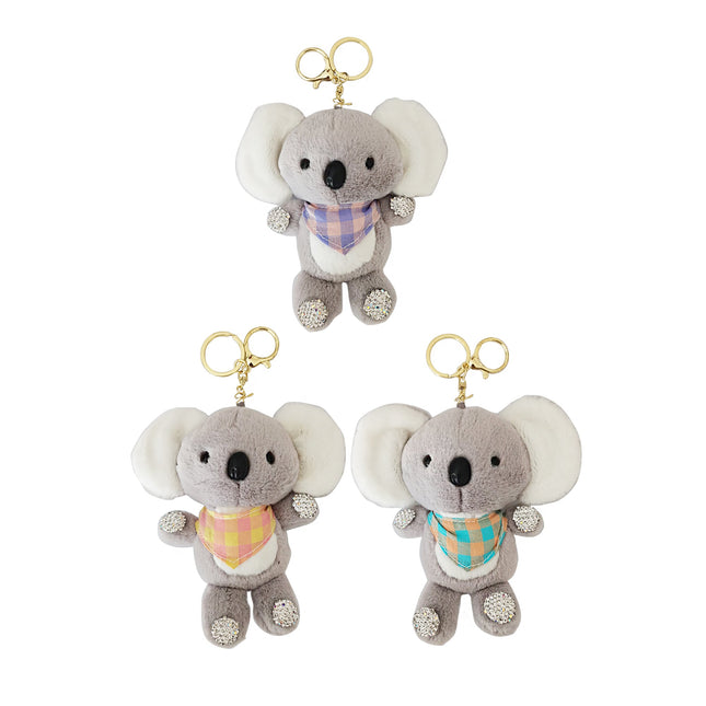 Rhinestone Bandana Koala Keychain KC2108-39 (12PC)