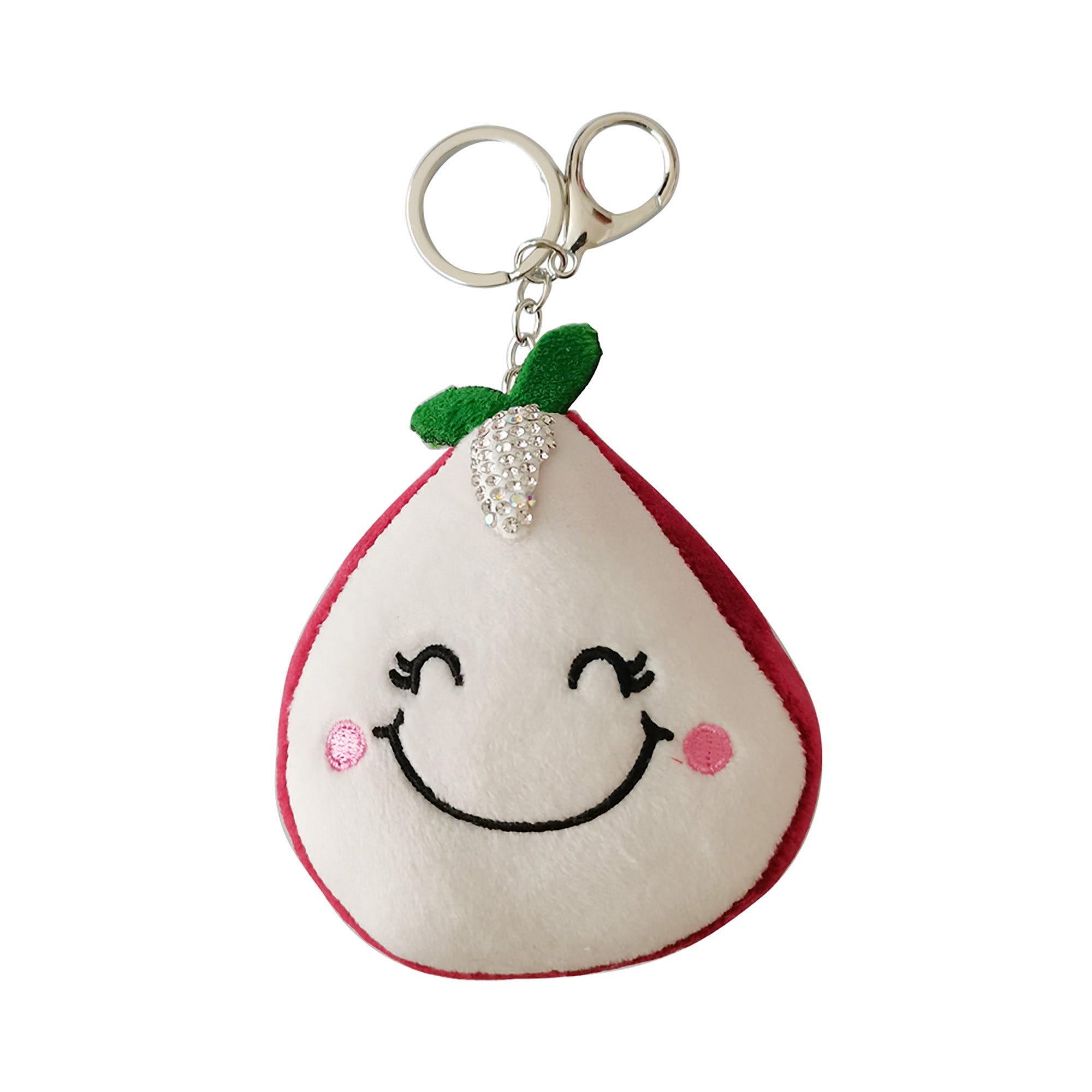 Apple Rhinestone Keychain Rhinestone Apple Plush Key Chain KC224-1 (12PC) – JINHWA TRADING INC