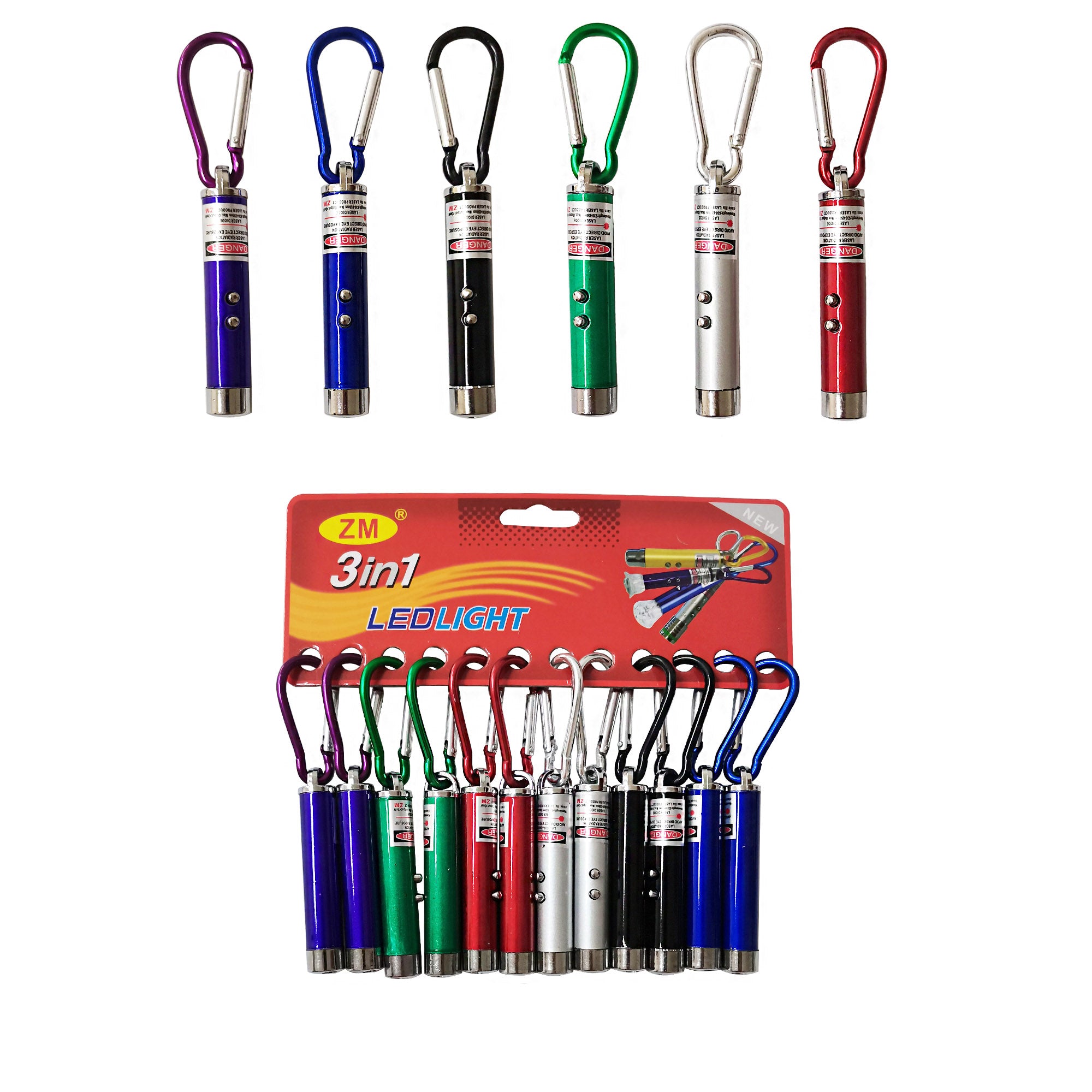 LED LIGHT KEYCHAIN 3209-77 (12PC)