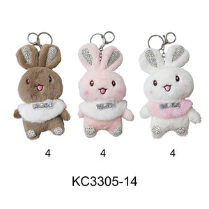 ANIMAL KEYCHAIN RABBIT 3305-14 (12PC)
