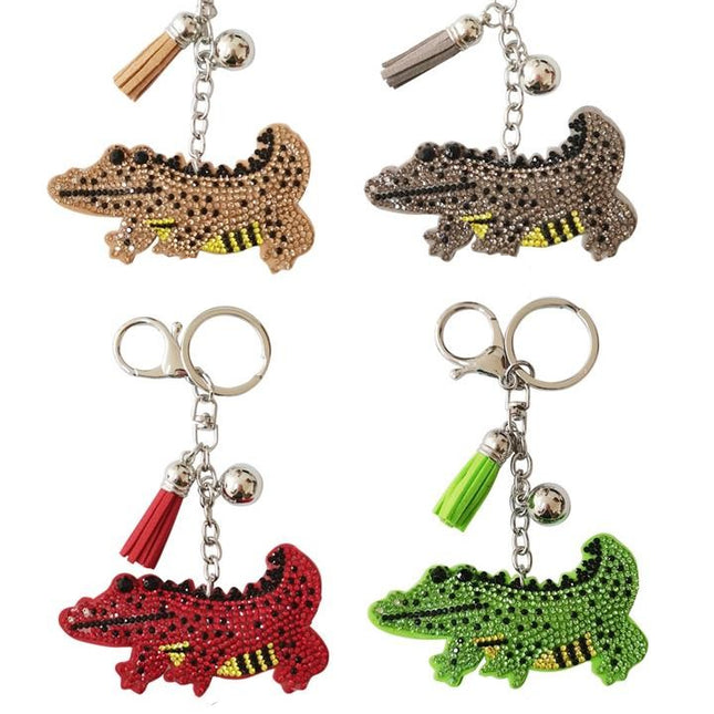 Rhinestone Crocodile Key Chain KC824-1 (12PC)