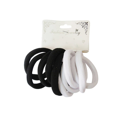 5.5cm Black White Mix Hair Tie RB10BW (12PC)