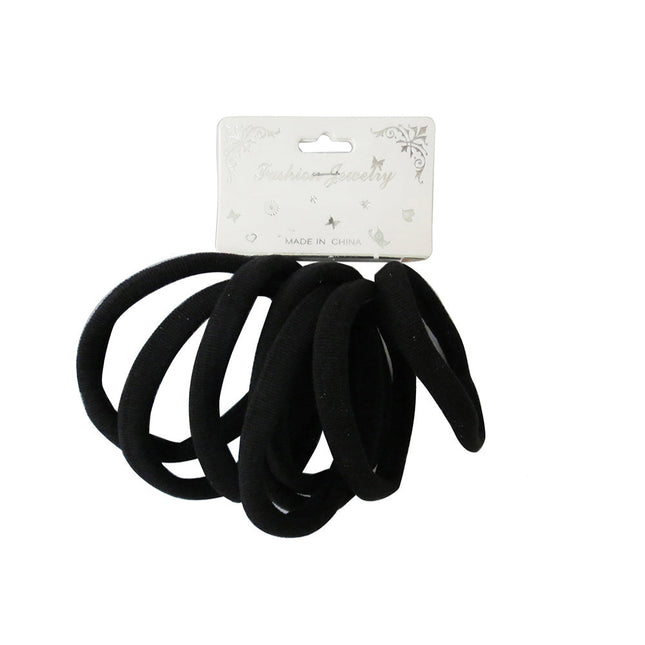 8.5cm Black Hair Tie RB8BK (12PC)