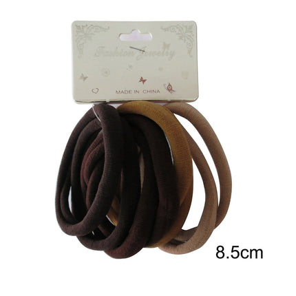 8.5cm Brown Mix Hair Tie RB8BR (12PC)