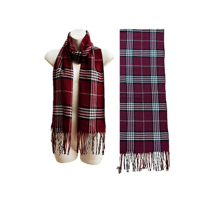 MEN'S PLAID PATTERN SCARVES 6528 (12PCS)