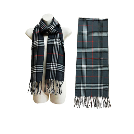 MEN'S PLAID PATTERN SCARVES 6528 (12PCS)