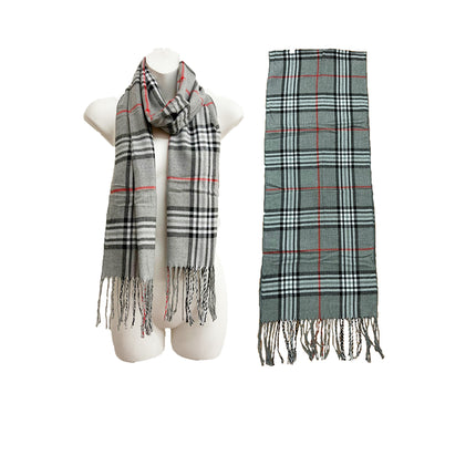 MEN'S PLAID PATTERN SCARVES 6528 (12PCS)