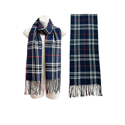 Men's Plaid Pattern Scarves SCF6528 (12PCS)