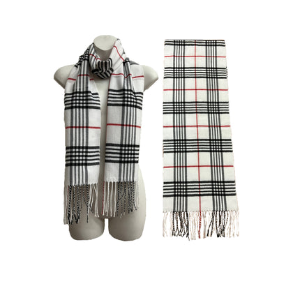 Men's Plaid Pattern Scarves SCF6528 (12PCS)