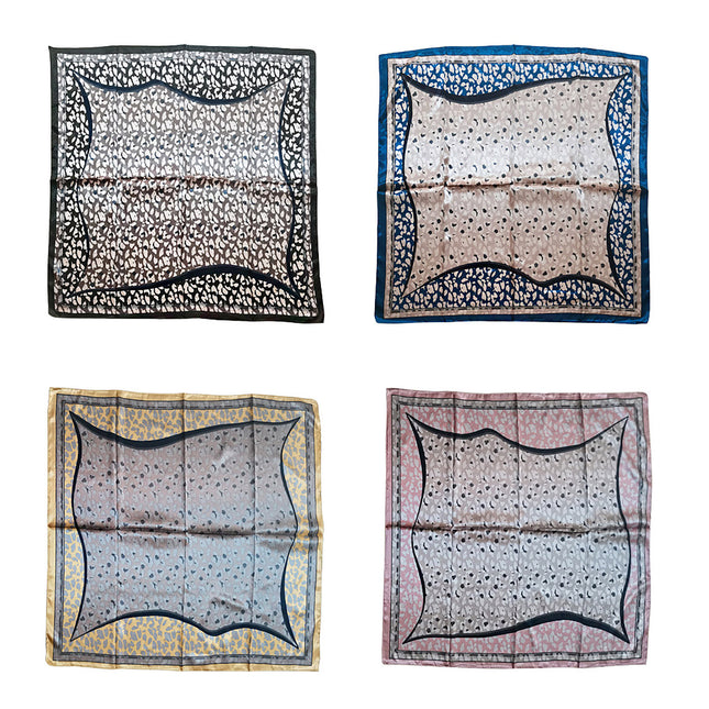 SATIN SCARF LEOPARD PATTERN ST2802-2 (12PC)