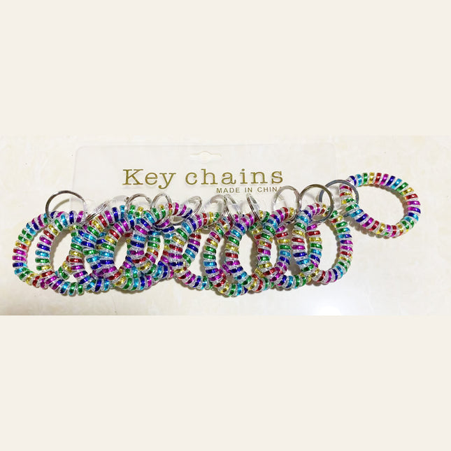 RAINBOW HAIR TIE KEYCHAIN 0415-21